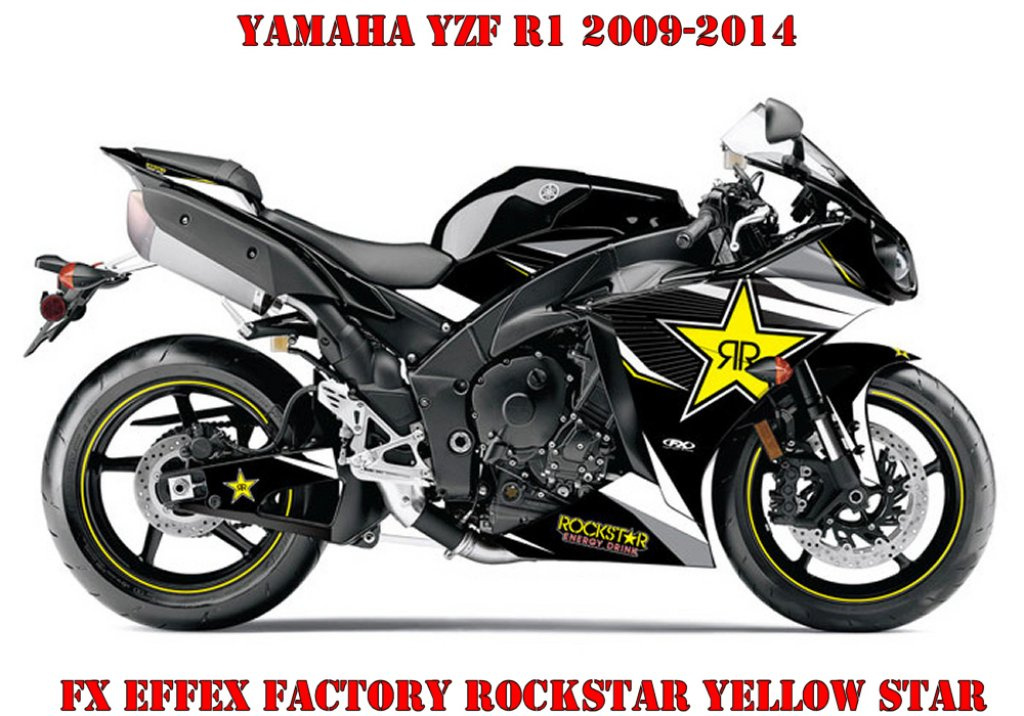Rockstar Yellow Star für Yamaha YZF R1 2009-2014
